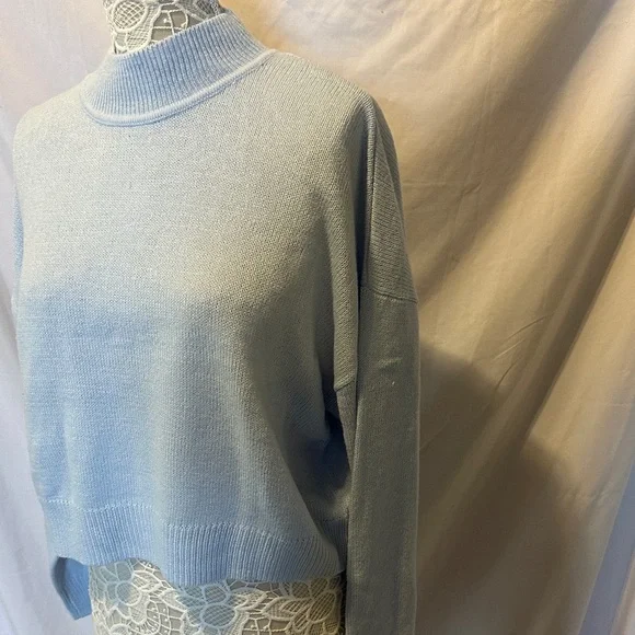 H&M Light Blue Mock Neck Sweater - Picture 5 of 8